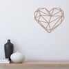 Homemania Adorno de pared Heart acero cobre 47x40 cm