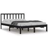 vidaXL Estructura de cama sin colch&oacute;n madera pino negro 140x200 cm