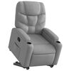 vidaXL Sillón reclinable elevable de tela gris claro