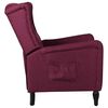 vidaXL Sill&oacute;n reclinable de tela morado