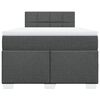 vidaXL Cama box spring con colch&oacute;n tela gris oscuro 120x190 cm