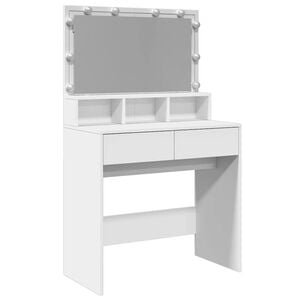 vidaXL Tocador con luces LED blanco 80x41x134,5 cm