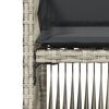 vidaXL Sillones de jard&iacute;n con cojines 4 uds rat&aacute;n sint&eacute;tico gris claro