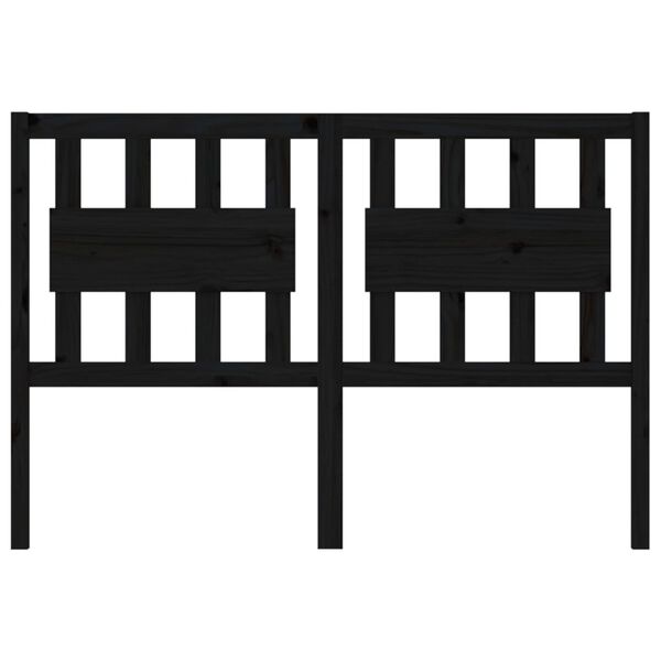 vidaXL Cabecero de cama madera maciza de pino negro 140,5x4x100 cm