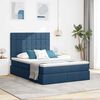 vidaXL Cama con almacenamiento y colch&oacute;n Azul 140 x 190 cm Poli&eacute;ster