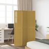 vidaXL Biombo separador de 3 paneles madera maciza paulownia marr&oacute;n