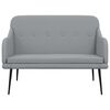vidaXL Banco de tela gris claro 110x76x80 cm