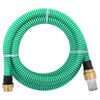 vidaXL Manguera de succi&oacute;n con conectores de lat&oacute;n PVC verde 29 mm 25m