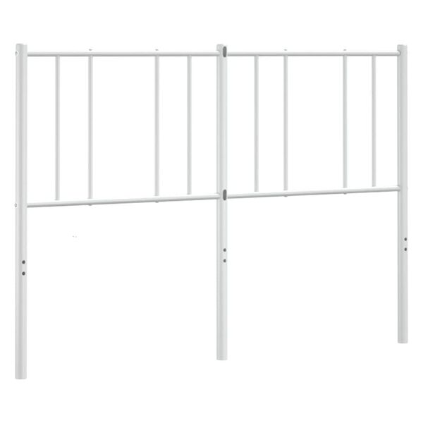 vidaXL Cabecero de repuesto de metal blanco 135 cm