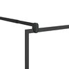 vidaXL Mampara ducha con estante vidrio ESG y aluminio negro 90x195 cm