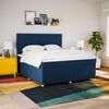 vidaXL Cama box spring con colch&oacute;n tela azul 180x200 cm