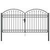 vidaXL Puerta de cerca ASSEN 301 x 200 cm Acero Gris Con cerradura