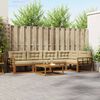 vidaXL Conjunto de sof&aacute;s de exterior con coj&iacute;n 6 pcs Natural y Beige