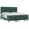 vidaXL Cama tipo Box Spring Verde oscuro 200 x 200 cm Terciopelo