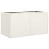 vidaXL Jardinera de acero laminado en fr&iacute;o blanco 80x40x40 cm