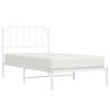 vidaXL Estructura cama sin colchón con cabecero metal blanco 100x190cm