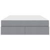 vidaXL Cama con almacenamiento y colch&oacute;n Gris Claro 140 x 190 cm
