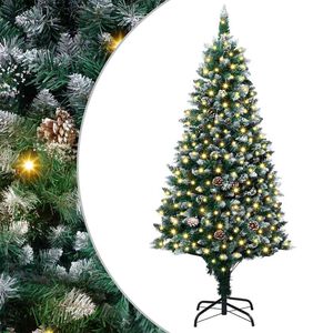 vidaXL &Aacute;rbol de Navidad artificial Verde 180 cm PVC y Acero y Pl&aacute;stico