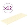 vidaXL Paneles de pared 12 uds cuero sint&eacute;tico crema 90x30 cm 3,24 m&sup2;