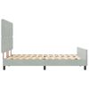 vidaXL Cama tipo Box Spring Gris claro 160 x 200 cm Terciopelo