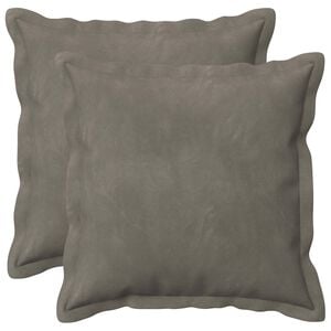 vidaXL Coj&iacute;n con almohada HOUTEN 2 uds. Gris Claro Terciopelo
