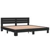 vidaXL Estructura de cama madera de ingenier&iacute;a y metal negro 200x200cm
