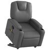 vidaXL Sill&oacute;n reclinable de masaje de pie cuero artificial gris