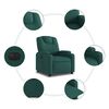 vidaXL Sill&oacute;n reclinable el&eacute;ctrico tela verde oscuro