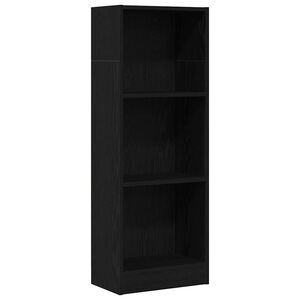 vidaXL Librer&iacute;a de roble negro de 40x24x109 cm, fabricada en madera de ingenier&iacute;a