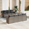 vidaXL Conjunto de sof&aacute;s de jard&iacute;n 8 pcs Gris rat&aacute;n sint&eacute;tico
