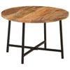 vidaXL Mesa de centro hierro y madera maciza de mango 54x54x35 cm