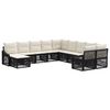 vidaXL Conjunto de sof&aacute;s de jard&iacute;n 11 pcs Negro rat&aacute;n sint&eacute;tico
