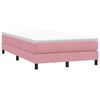 vidaXL Cama box spring con colchón terciopelo rosa 120x210 cm