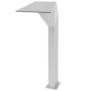 vidaXL Fuente de piscina de acero inoxidable 50x30x90 cm plateada
