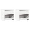 vidaXL Mesitas de noche 2 uds madera contrachapada blanco 40x30x39 cm