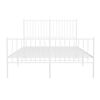 vidaXL Estructura cama sin colchón con estribo metal blanco 140x190 cm