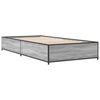vidaXL Estructura cama madera ingenier&iacute;a metal gris Sonoma 100x200 cm