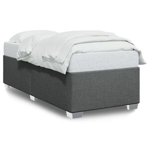 vidaXL Estructura de cama sin colch&oacute;n tela gris oscuro 80x200 cm