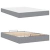 vidaXL Estructura de cama con colch&oacute;n 2 pcs Gris claro tela