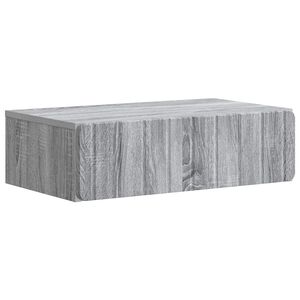 vidaXL Mesa Lateral Montada en la Pared Gris Sonoma 59 x 34,5 x 17 cm