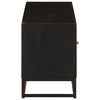vidaXL Mueble de TV madera maciza de mango y hierro negro 110x30x40 cm