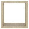 vidaXL Estantes cubo de pared 6 unidades roble Sonoma 30x15x30 cm