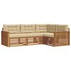 vidaXL Conjunto de sof&aacute;s de exterior 4 uds. Natural y Beige