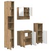 vidaXL Juego de muebles de ba&ntilde;o 4 uds. Roble artisan 61 x 35 x 64 cm