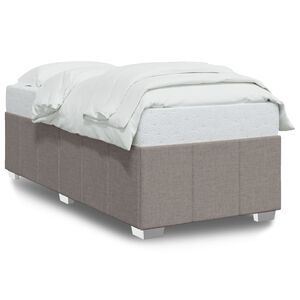 vidaXL Estructura de cama sin colch&oacute;n tela gris taupe 80x200 cm