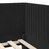 vidaXL Estructura de Cama Esquina con Colch&oacute;n 2 pcs Negro Terciopelo
