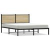 vidaXL Estructura de cama sin colch&oacute;n metal roble Sonoma 137x190 cm