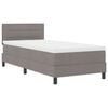 vidaXL Cama tipo Box Spring con colch&oacute;n con LED Taup&eacute; 80 x 200 cm tela