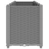 vidaXL Jardinera PP gris claro 160x40x53 cm