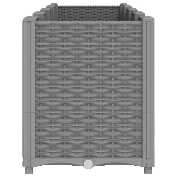 vidaXL Jardinera PP gris claro 160x40x53 cm